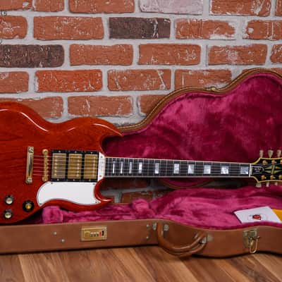 Gibson Custom Shop 1961 Les Paul/ SG Custom 3-Pickup Reissue Faded Cherry 2000 w/OHSC image 2