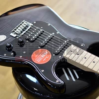 Fender Squier Affinity Series Stratocaster FMT HSS Black Burst Electric Guitar image 3