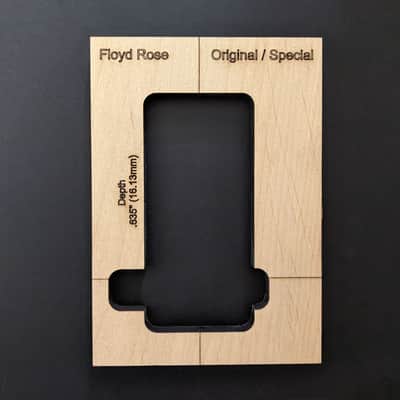 Strat to Floyd Rose Conversion Routing Template (4pc recessed routing for 2 1/16" modern import Fender bodies) image 2