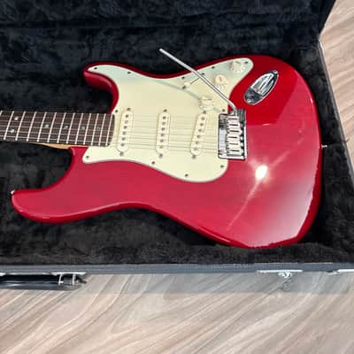 Fender American Deluxe Stratocaster with Rosewood Fretboard 2002 - 2003 - Aged Cherry Burst image 3
