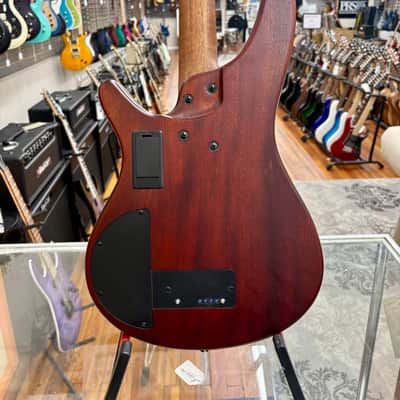 Ibanez Bass Workshop SRH500F fretless semi-hollow electric bass 2017 - Brown Burst Flat image 5