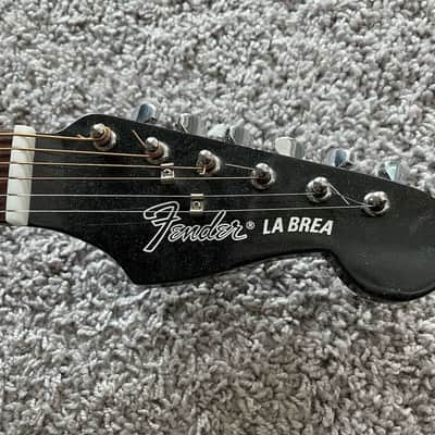 Fender La Brea California Series Black MIK Rare Vintage Acoustic Electric Guitar image 6
