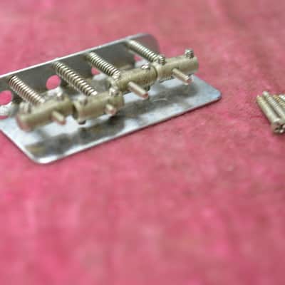 Vintage Pre-CBS Fender Bass Bridge Plate - Precision Jazz - Saddles, 1950's 1960's,  100% original Pre-CBS part! image 3