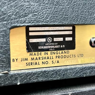Marshall 1987 JMP 50 Mk II super lead c 1976 tube amplifier Original vintage UK image 7