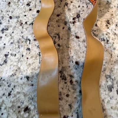 Hootennanny Ace Style Strap Imperial Music Store 60s-70s - Orangy yellow image 9