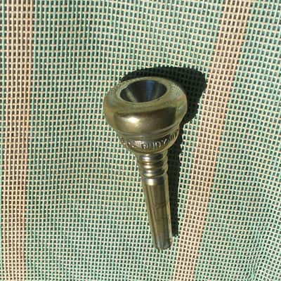 GOLD PLATED VINTAGE RUDY MUCK CUSHION 13C RIM CORNET MOUTHPIECE MID 1950'S VERY GOOD SHAPE ORIG FIN 90% APROX. image 9
