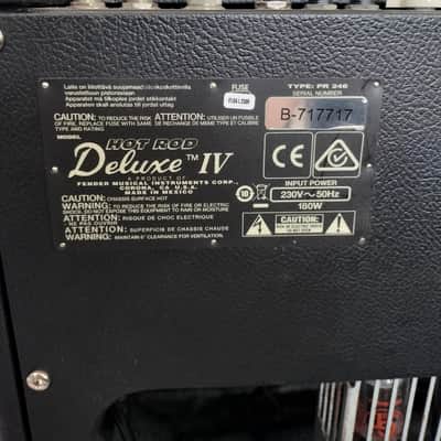 Fender Hot Rod Deluxe IV 3-Channel 40-Watt 1x12" Guitar Combo 2018 - Present - Black image 3