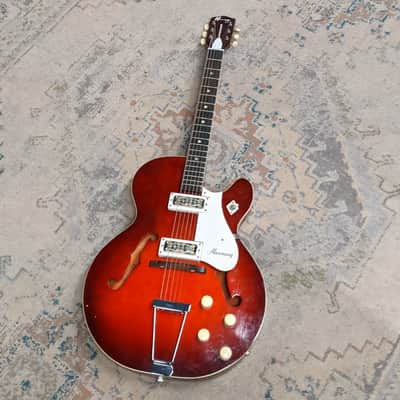 Harmony Rocket Single Cutaway Semi-Hollow Body Guitar - 1960s image 2