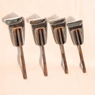 UNMARKED BASS DRUM CLAWS WITH 3.5" RODS  - CHROME - FREE SHIP TO C-USA! image 2