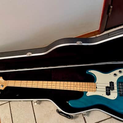 Fender American Deluxe Precision Bass - Transparent Teal Blue image 7