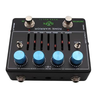 Fanmuzk Rome Warrior Bass Preamp Pedal 6-Band Graphic EQ Headphone Out AUX In True Bypass image 6