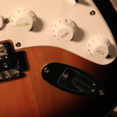 Squier Bullet Stratocaster with Tremolo and Laurel Fretboard 2019 - Brown Sunburst S/N ICS19** image 11