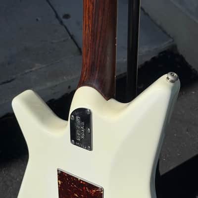 Used Ernie Ball Music Man Albert Lee Signature HH Tremolo White with Case *Refin image 9