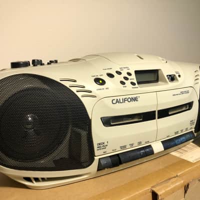 Califone 2455AV Boombox CD Player Cassette Deck Dubbing Portable Audio Speakers image 3