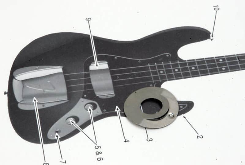 Fender Stack Knob '62 Jazz Bass Detent Plate, 0019504000 image 1