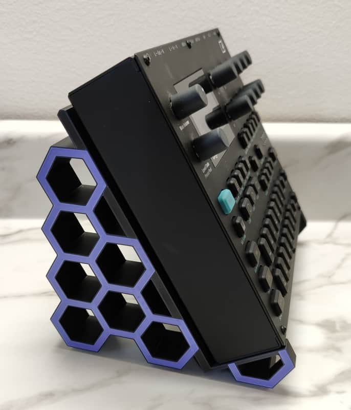 Hexstand Medium 60° Silk Blue Stand for Digitakt™, Syntakt™, Digitone™ and similar size gear image 1