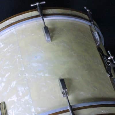 Leedy 3-Piece Drum Set 1949 -13/16/20 - White Marine Pearl image 8