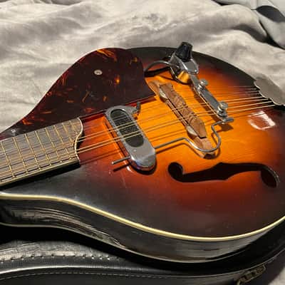Vintage Gretsch New Yorker Mandolin w D’Armond / Dearmond  pickup 50’s - 60’s - Sunburst folk w orig. case image 14