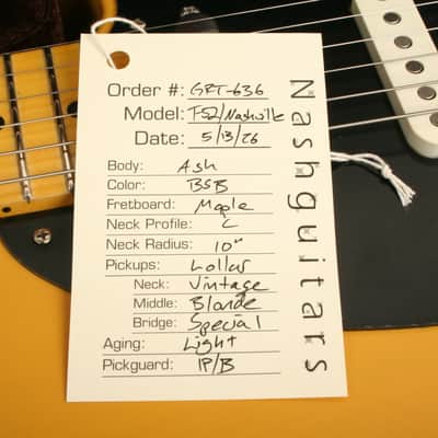 Nash T-52 Nashville Butterscotch Blonde Lollar Pickups GRT-636 image 13