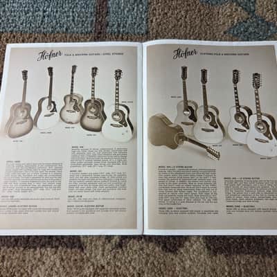 Vintage Circa 1971 Hofner "Fine Professional Guitars and Electric Basses" Catalog! Rare, Original Case Candy, Paperwork! image 5