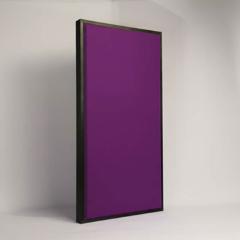 Custom Framed Acoustic Wall Panel | Grape Fabric & Black Wood Frame | Furniture-Quality Sound Absorbing Panel | Recording Studio, Home Studio, Mixing Room, Podcast Studio, Home Theater, Listening Room, Office & Vocal Booth | Made in USA image 1