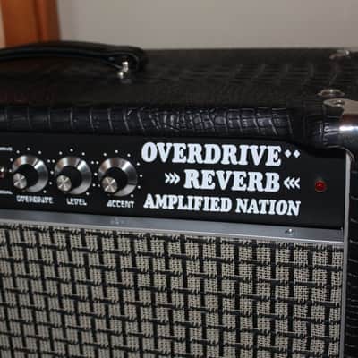 Immagine Amplified Nation Overdrive Reverb 2023 - 50W version - Custom Black Crocodile - Head + 2 x 12" Warehouse WGS12L Cab ! - 5