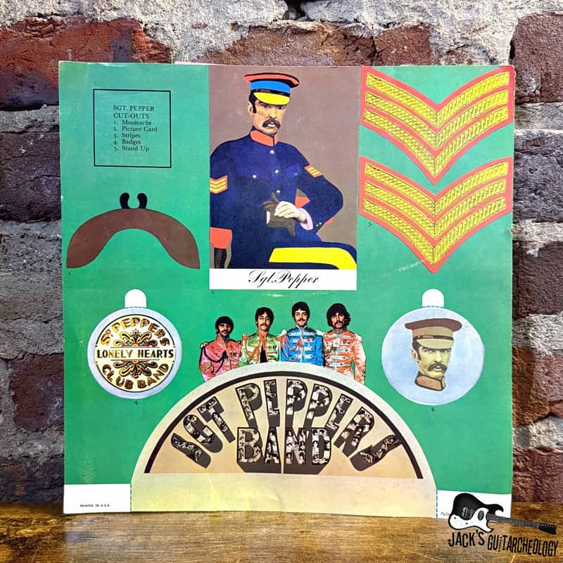 The Beatles "Sgt. Pepper's Lonely Hearts Club Band" Album Cut Out Sheet (1970s) image 1