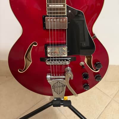Ibanez AFS75T-TCD Artcore 2016 - 2018 - Transparent Cherry Red + Guitar Case image 4