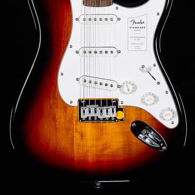 Fender Standard Stratocaster Laurel Fingerboard White Pickguard 3-Color Sunburst (487) image 3