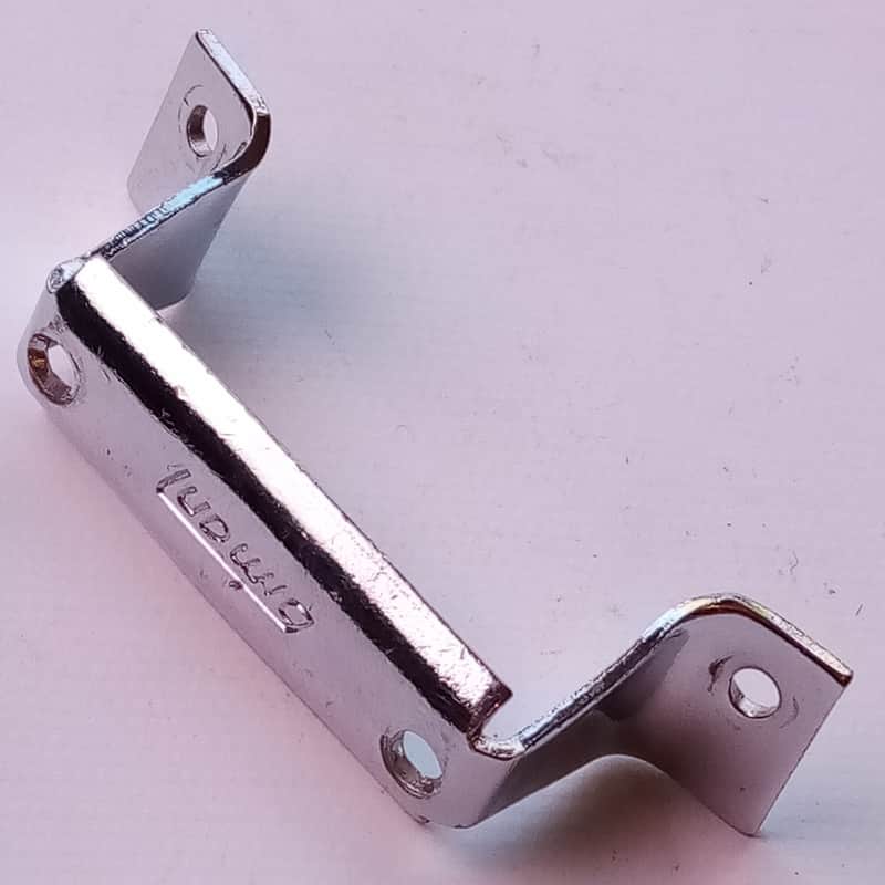 Ludwig 80s Block Logo Butt Plate Snare Drum Hardware Chrome Vintage USA P32 Part image 1