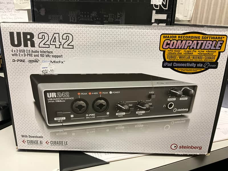 Steinberg UR242 USB 2.0 Audio Interface 2010s - Silver/Black image 1