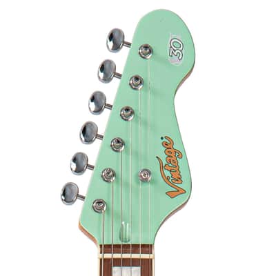 Vintage Limited Edition 30th Anniversary V65 Electric Guitar ~ Ventura Green image 4