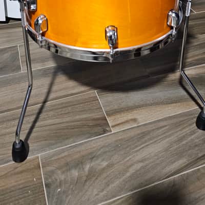 Tama Starclassic 16x16 Birch Floor tom Made in Japan Late 1990's to Early 2000s - Red Aztec Fade image 1