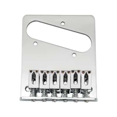 Telecaster Style Saddle Bridge, Chrome image 1