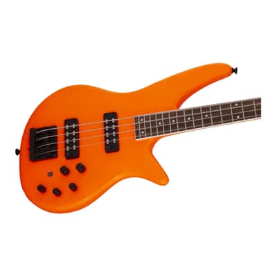 Jackson X Series Spectra Bass SBX IV, Laurel Fingerboard, Poplar Body, and Through-Body Maple Neck 4-String Guitar (Right-Handed, Neon Orange) image 7