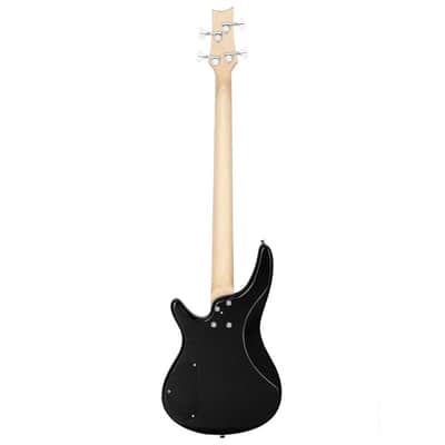 Black Right Handed 4 String Electric Bass Guitar w/ Gigbag Strap Tool image 3