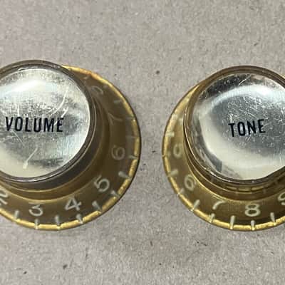 Gibson- Reflector knobs, Gold, 1960's, Pair image 3