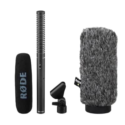 Rode NTG2 Multi-powered Shotgun Microphone with Rode WS6 Deluxe Shotgun Microphone Windscreen image 1