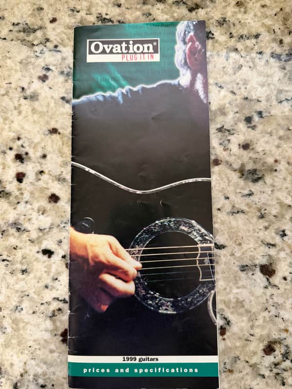 Ovation Price list catalog 1999 collector series Adamas II SMT custom elite celebrity image 1