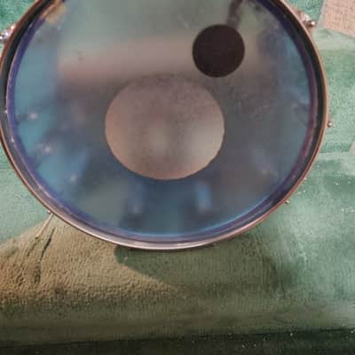 Ludwig 6.5x14" Vistalite Acrylic 10-Lug Snare Drum with P-85 Strainer 1970s - Blue image 8