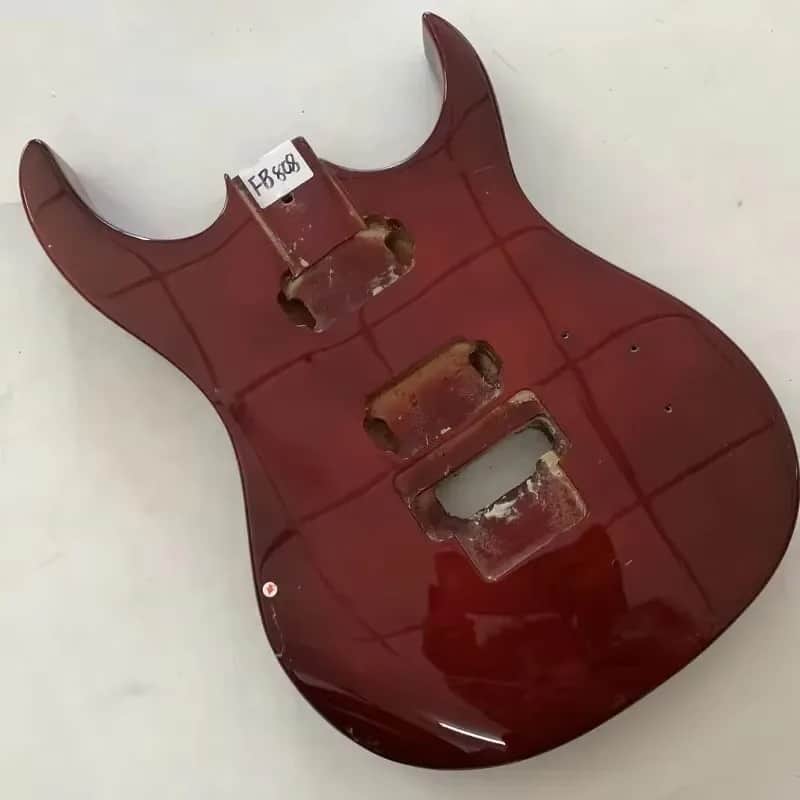 Wine Red HH Guitar Body, Double Locking Bridge Route image 1