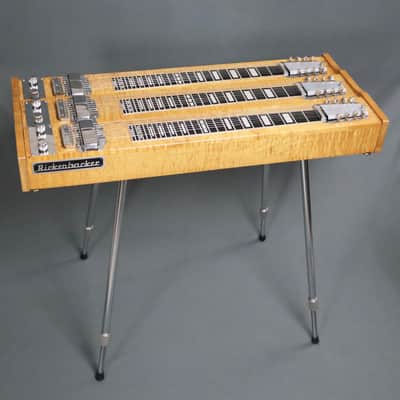 1957 Rickenbacker CW-758 Triple Neck LONG SCALE T8 Console Steel Guitar FIGURED MAPLE image 17