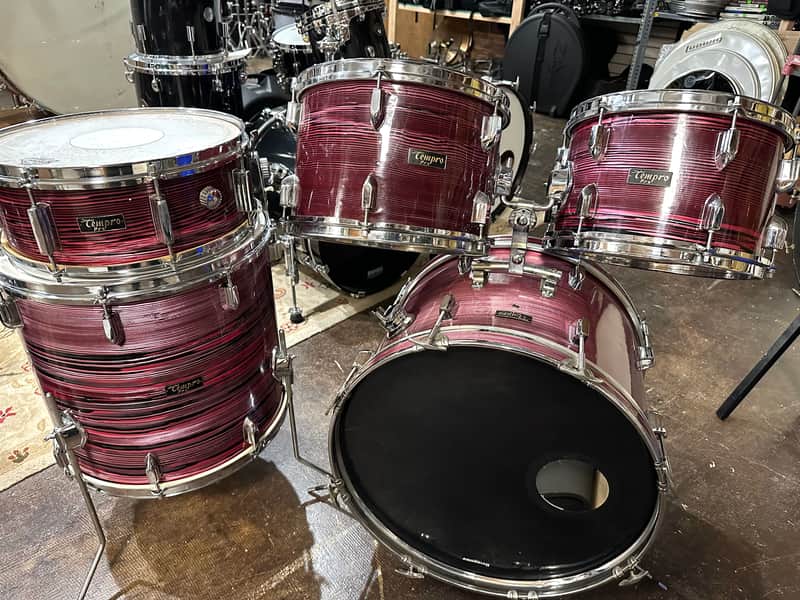 Tempro MIJ 60’s - Purple Strata 5 Pc Drum Set- Very Good Cond image 1