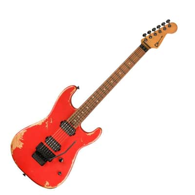 Charvel ProMod Relic San Dimas Style 1 HH FR PF Pau Ferro 6-String Right-Handed Electric Guitar, Includes Multi-Fit Gig Bag (Weathered Orange) image 4
