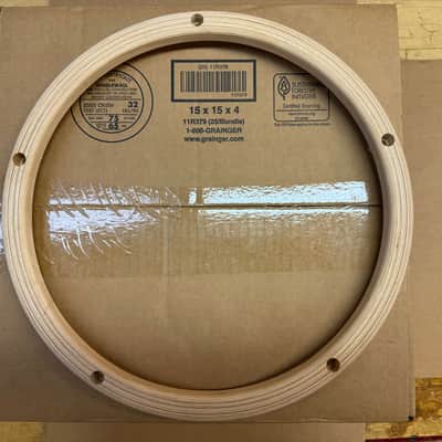 Precision Drum Co. Maple Drum Rim Set (5-hole) 2020 - Unfinished Maple image 4