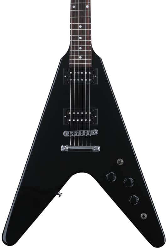 Gibson 80s Flying V Solidbody Electric Guitar - Ebony image 1