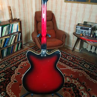 Jolana Spesial Tornado Vintage Electric Guitar Soviet USSR Tremolo bar 360 Strat Semi Hollow image 3