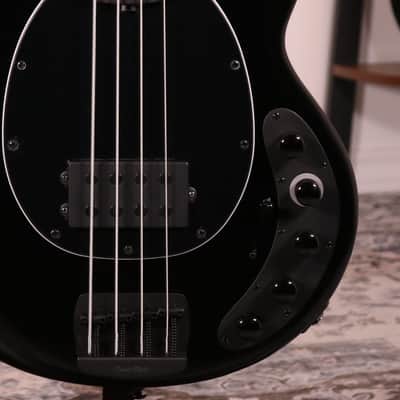 MusicMan DarkRay 4 Electric Bass - Ebony Fingerboard, Obsidian Black image 3