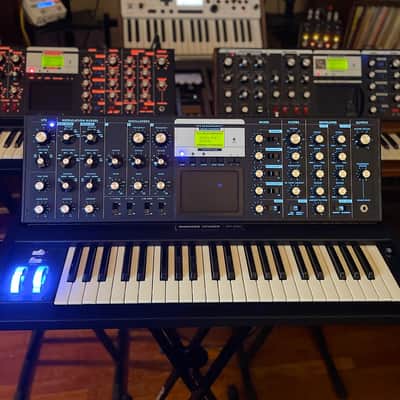 Moog Minimoog Voyager- One of a Kind- Black Switches/ Blue Backlight 2014