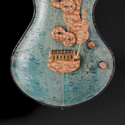 Jersey Girl Homemade Guitars Tapa-Verblet - 2025 - Holographic Blue - 25+ Year Old Carved-Maple Top. NEW, (Authorized Dealer) image 1